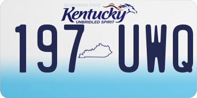KY license plate 197UWQ