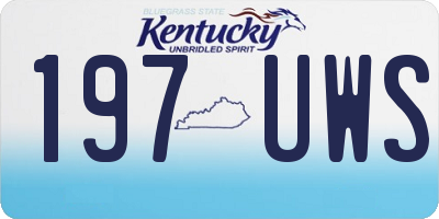 KY license plate 197UWS