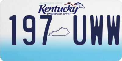 KY license plate 197UWW