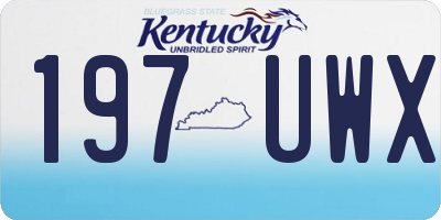 KY license plate 197UWX