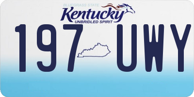 KY license plate 197UWY