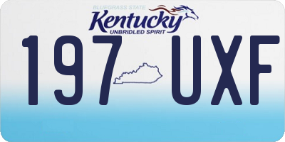 KY license plate 197UXF