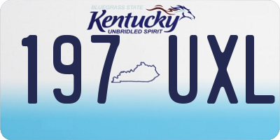 KY license plate 197UXL