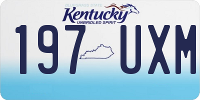 KY license plate 197UXM