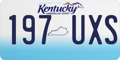 KY license plate 197UXS
