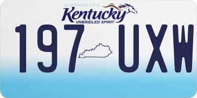 KY license plate 197UXW