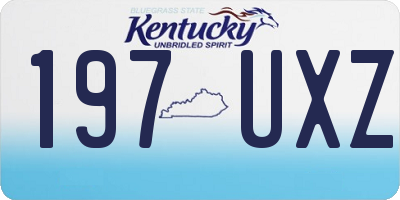 KY license plate 197UXZ