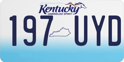 KY license plate 197UYD