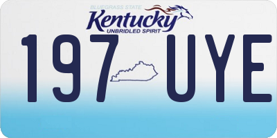 KY license plate 197UYE