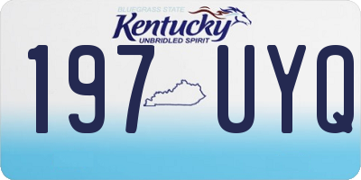 KY license plate 197UYQ