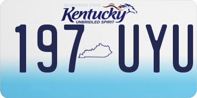 KY license plate 197UYU