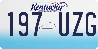 KY license plate 197UZG