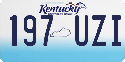 KY license plate 197UZI