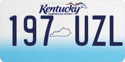 KY license plate 197UZL