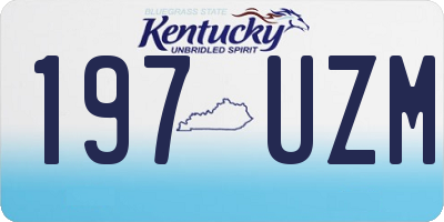 KY license plate 197UZM