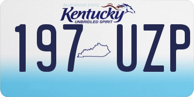 KY license plate 197UZP