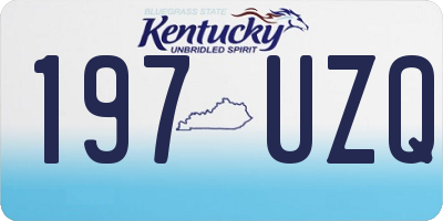 KY license plate 197UZQ