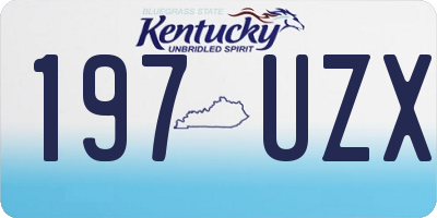 KY license plate 197UZX