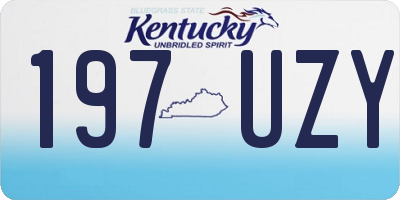 KY license plate 197UZY