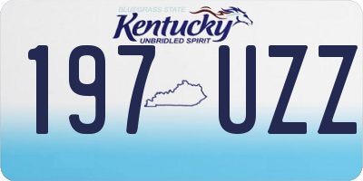 KY license plate 197UZZ
