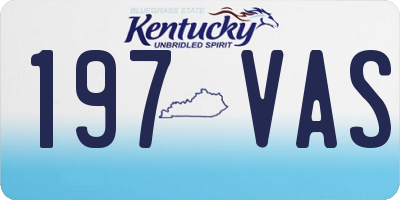 KY license plate 197VAS
