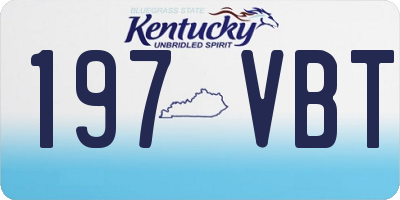 KY license plate 197VBT