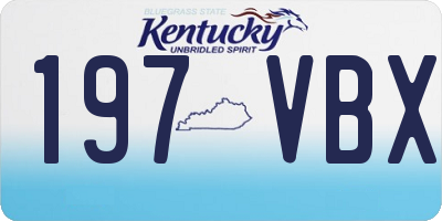 KY license plate 197VBX