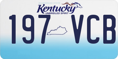 KY license plate 197VCB