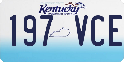 KY license plate 197VCE
