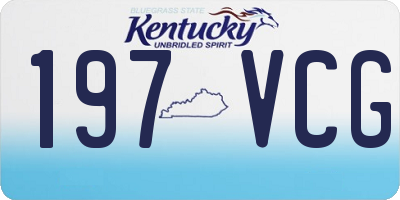 KY license plate 197VCG