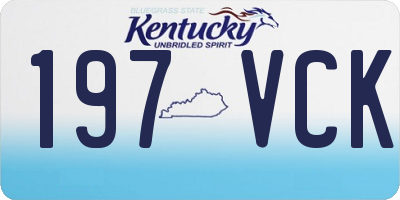 KY license plate 197VCK