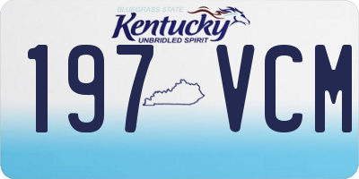 KY license plate 197VCM