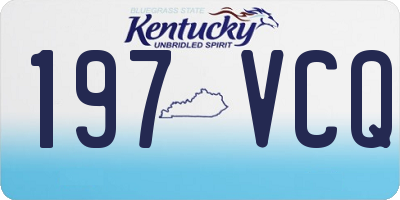 KY license plate 197VCQ