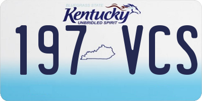 KY license plate 197VCS