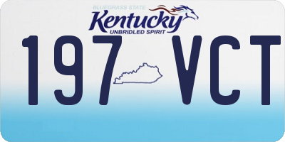 KY license plate 197VCT