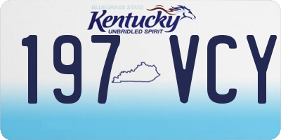 KY license plate 197VCY