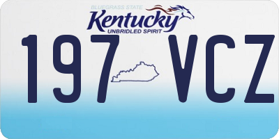 KY license plate 197VCZ