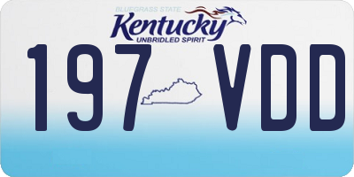 KY license plate 197VDD