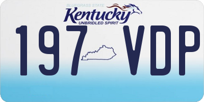 KY license plate 197VDP