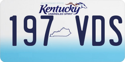 KY license plate 197VDS