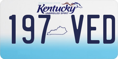 KY license plate 197VED