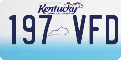KY license plate 197VFD