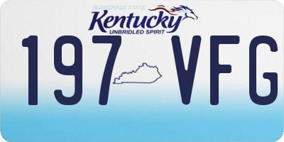 KY license plate 197VFG