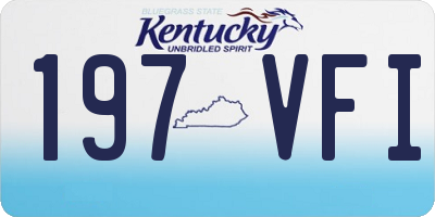 KY license plate 197VFI