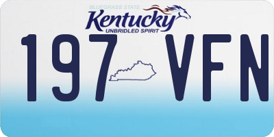 KY license plate 197VFN