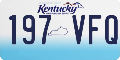 KY license plate 197VFQ