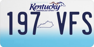 KY license plate 197VFS