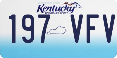 KY license plate 197VFV