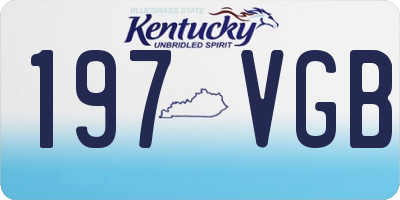 KY license plate 197VGB