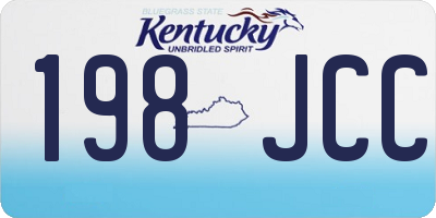 KY license plate 198JCC